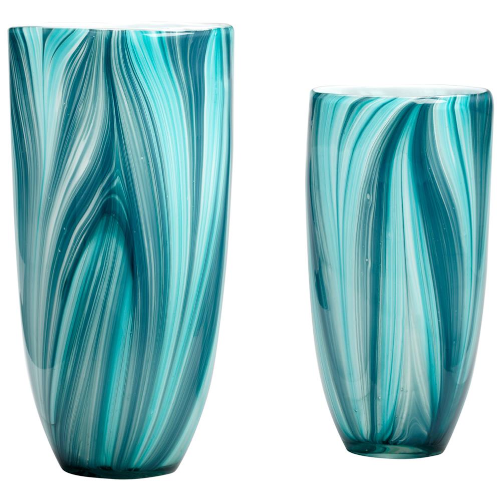 Cyan Design 05182 Large Turin Vase in Turquoise Blue
