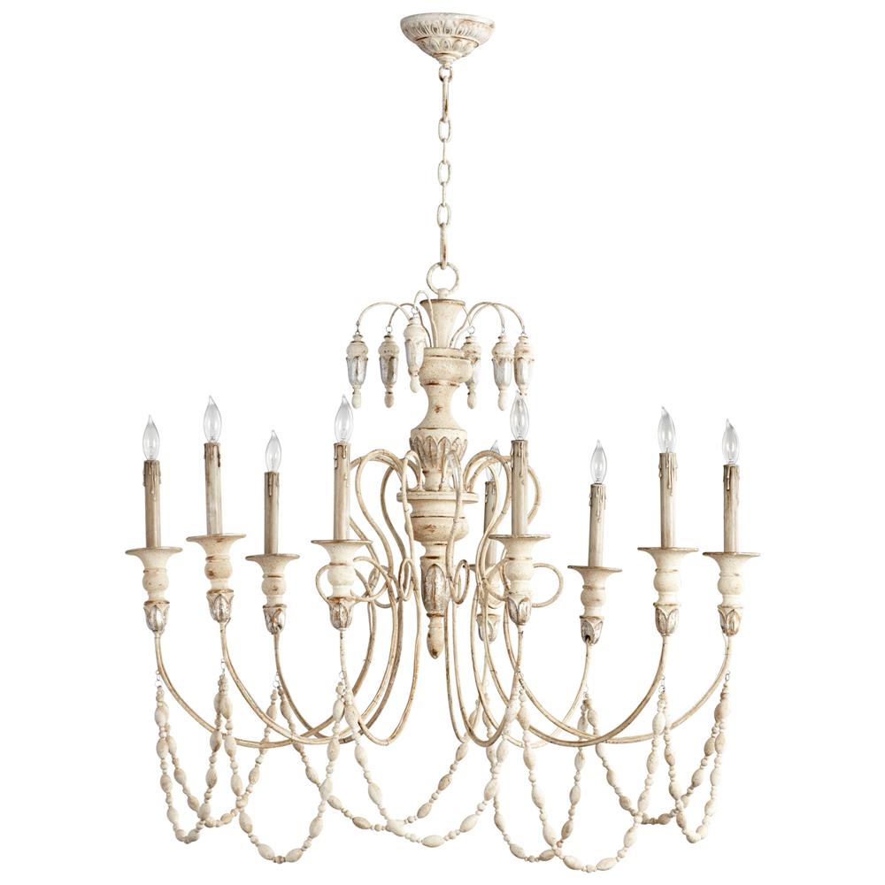 Cyan Design 05784 Florine Nine Light Chandelier in Persian White and Mystic Silver