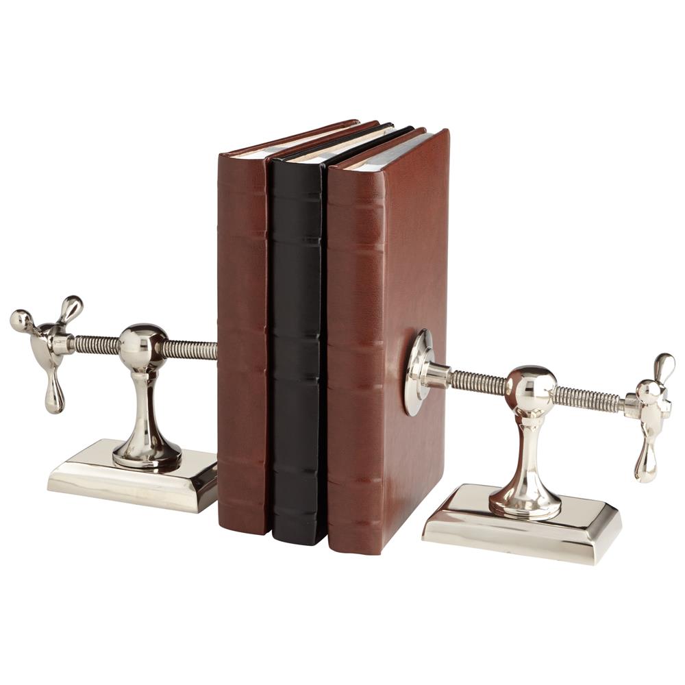 Cyan Design 07034 Hot & Cold Bookends in Nickel