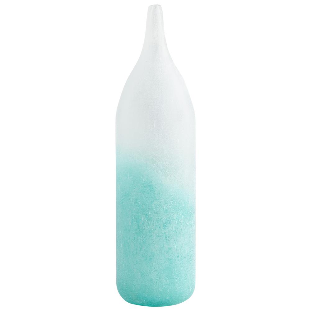 Cyan Design 07289 Small Luna Vase in Sky Blue and White