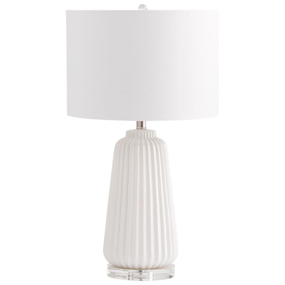 Cyan Design 07743 Delphine Table Lamp in White
