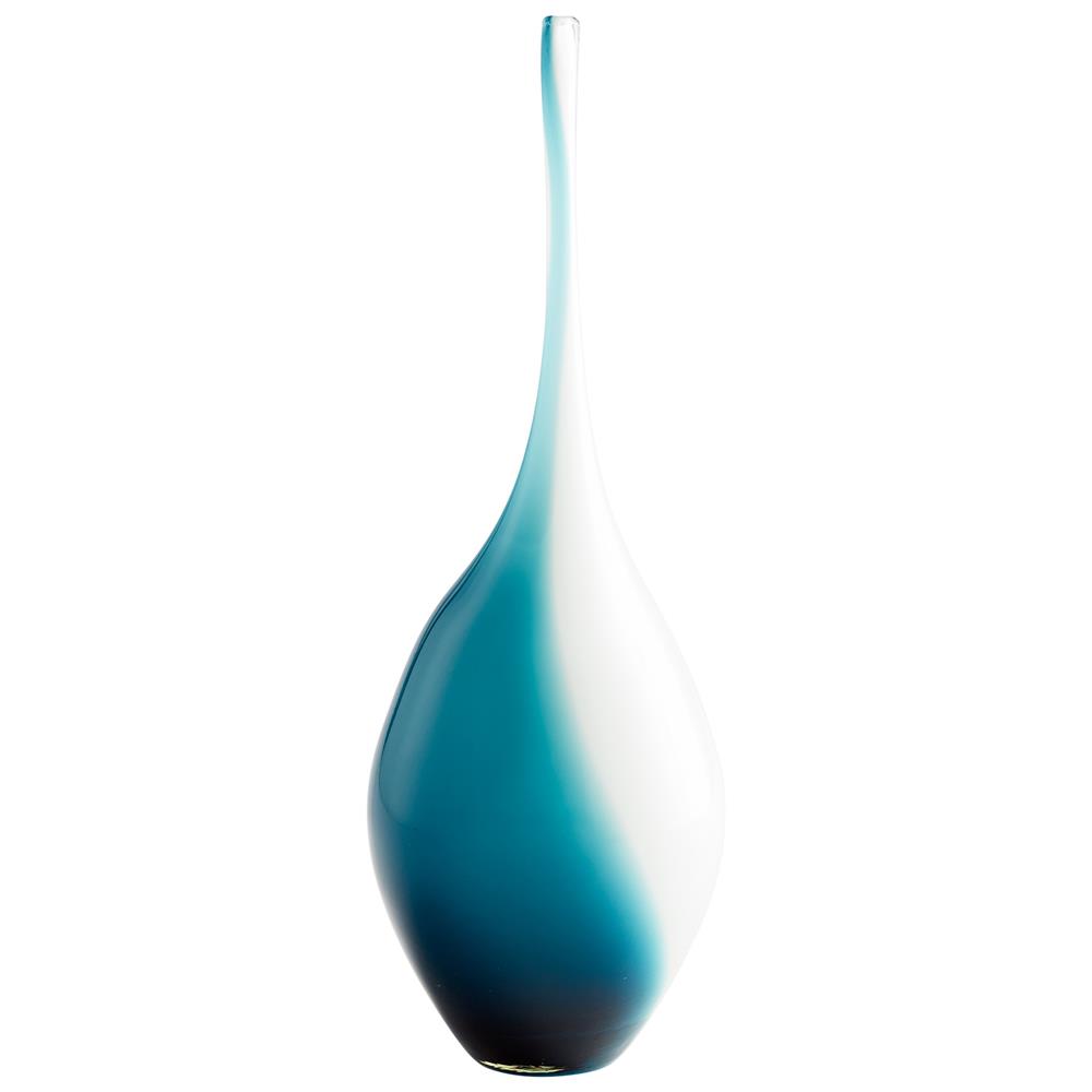 Cyan Design 07831 Small Swirly Vase in Blue and White