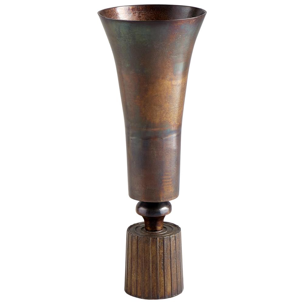 Cyan Design 08300 Large Patina Power Vase in Vintage Brass