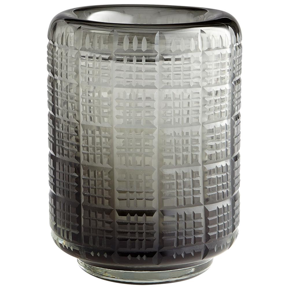 Cyan Design 08622 Medium Off The Grid Vase in SMOKE