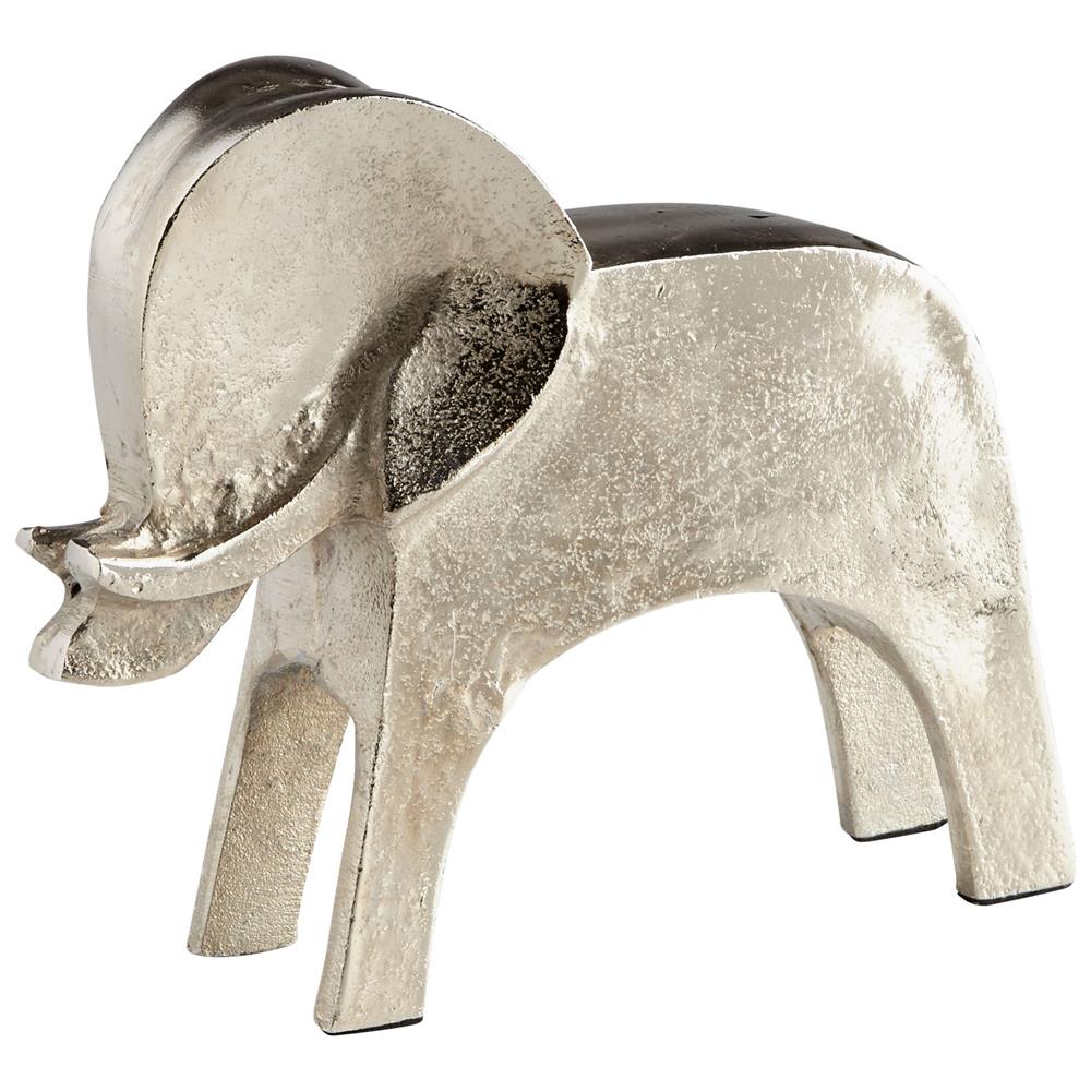 Cyan Design 08885 Large Tusk Tusk! Sculpture in Raw Nickel