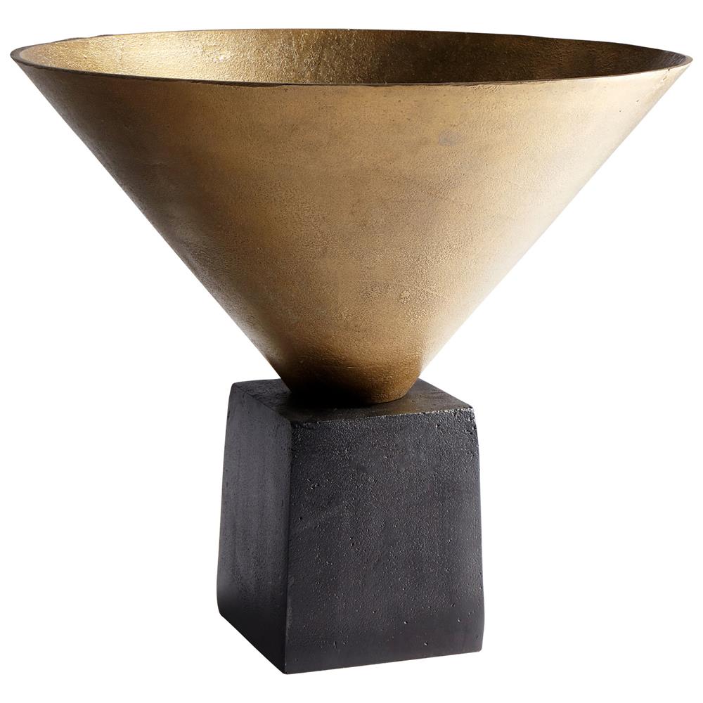 Cyan Design 08907 Mega Vase in Black Bronze and Antique Brass