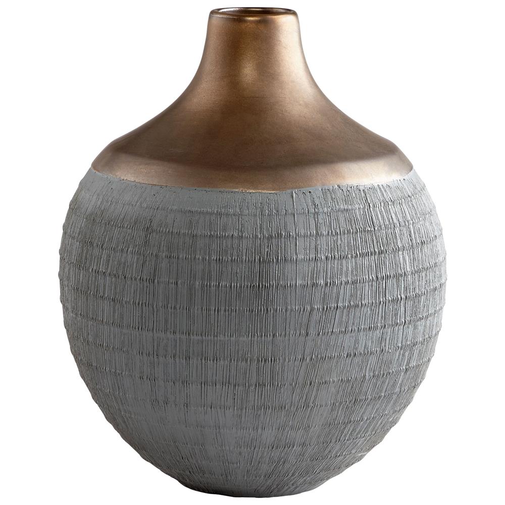 Cyan Design 09004 Small Osiris Vase in Charcoal Grey and Bronze