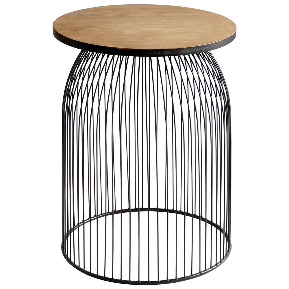 Cyan Design 09043 Bird Cage Tables in Graphite and Natural Wood