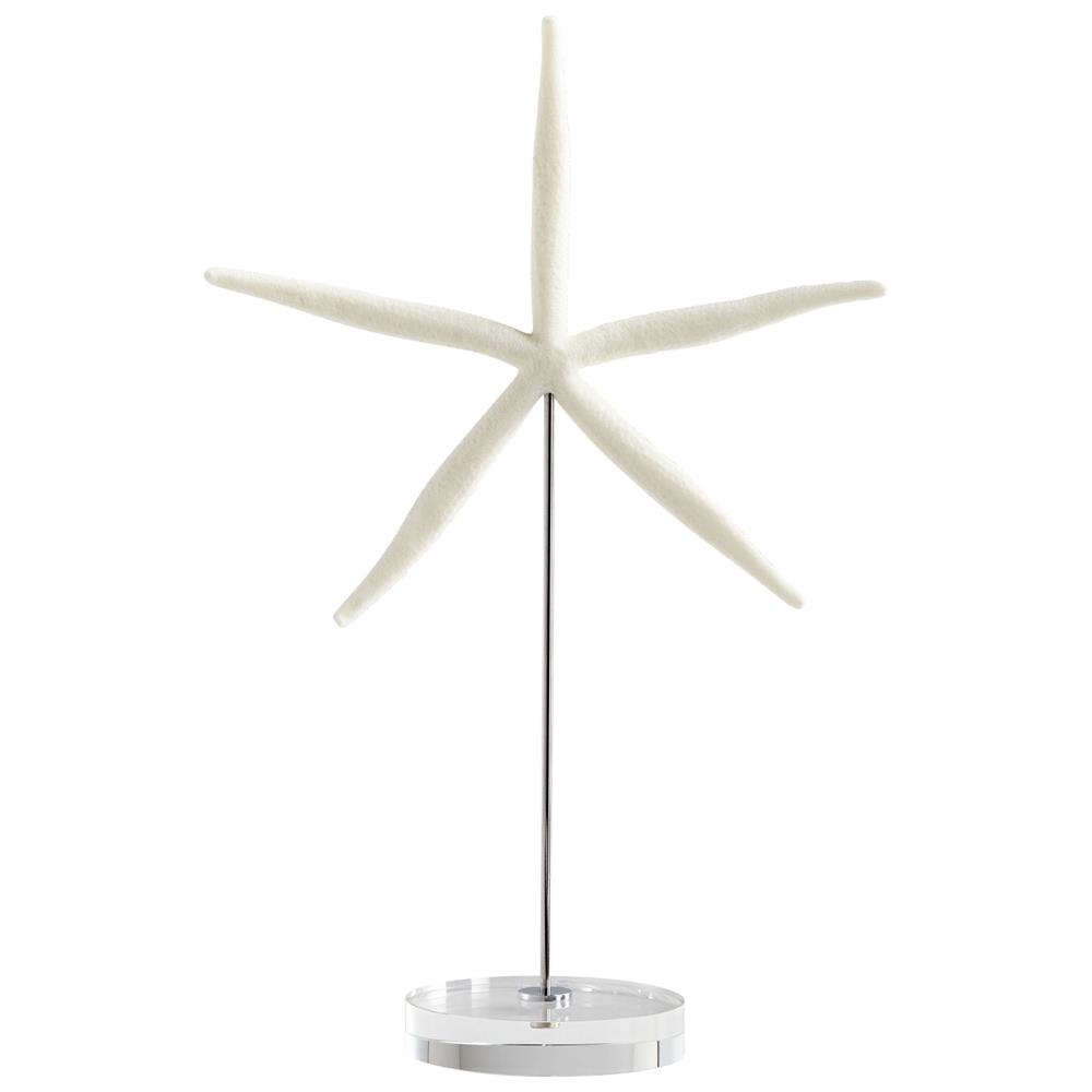 Cyan Design 09125 Large Royal Sea Star Sculpture in White and Polished Nickel