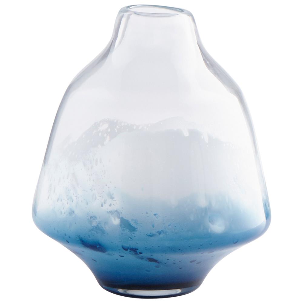 Cyan Design 09165 Small Water Dance Vase in Clear and Cobalt