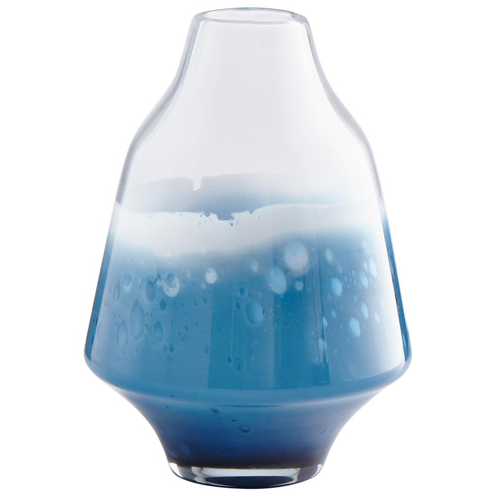 Cyan Design 09166 Medium Water Dance Vase in Clear and Cobalt