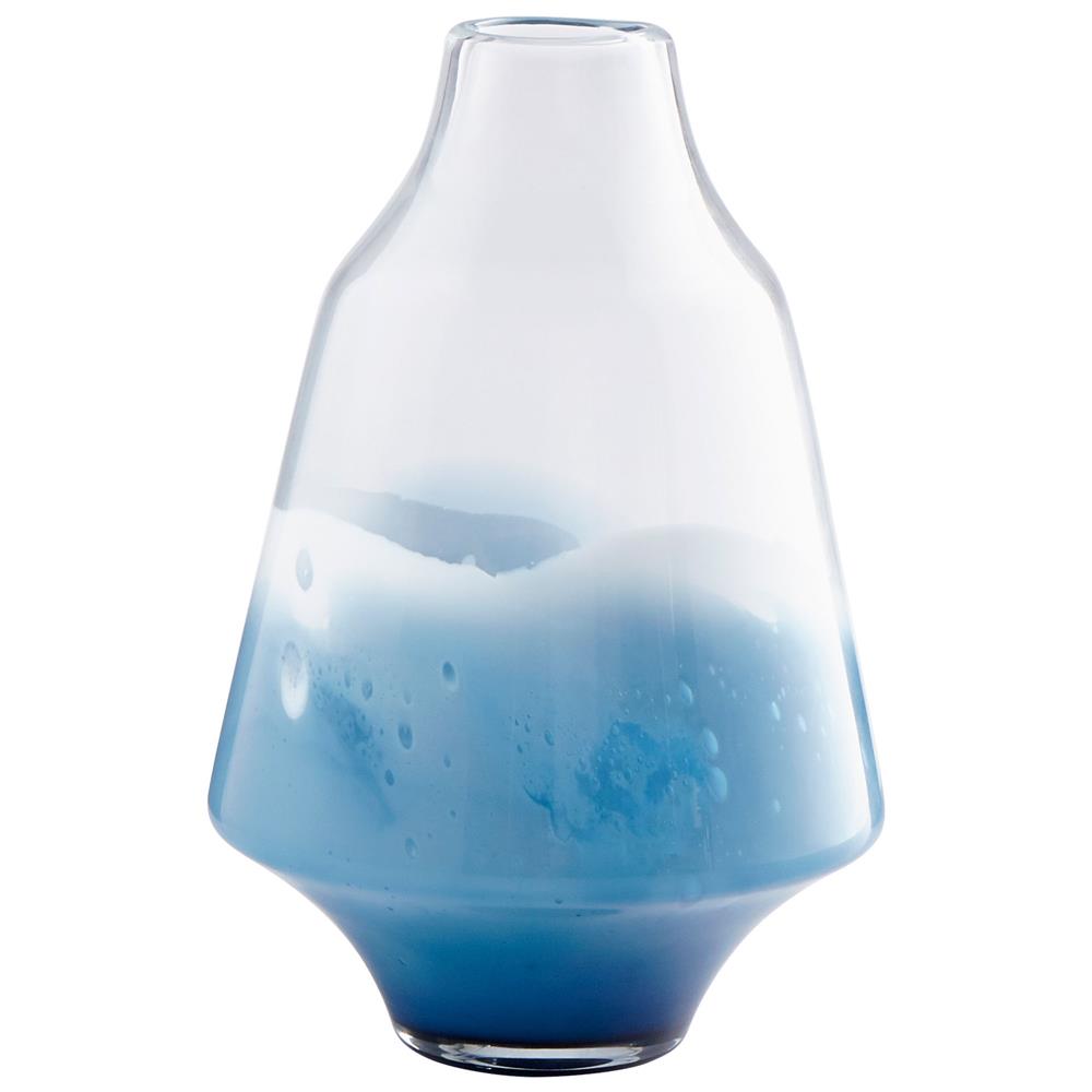 Cyan Design 09167 Large Water Dance Vase in Clear and Cobalt
