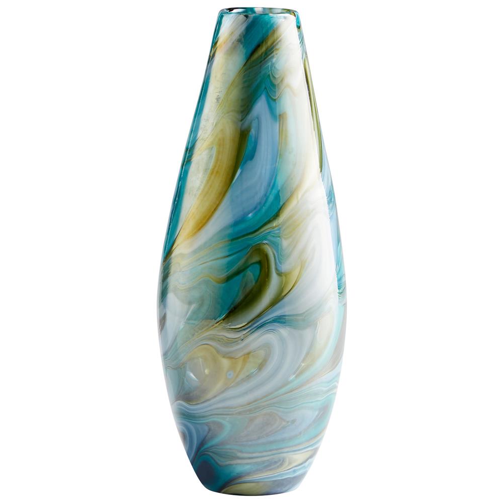 Cyan Design 09501 Small Chalcedony Vase in Multi Colored Blue