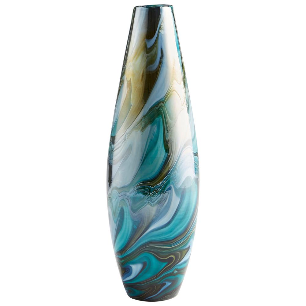 Cyan Design 09502 Medium Chalcedony Vase in Multi Colored Blue