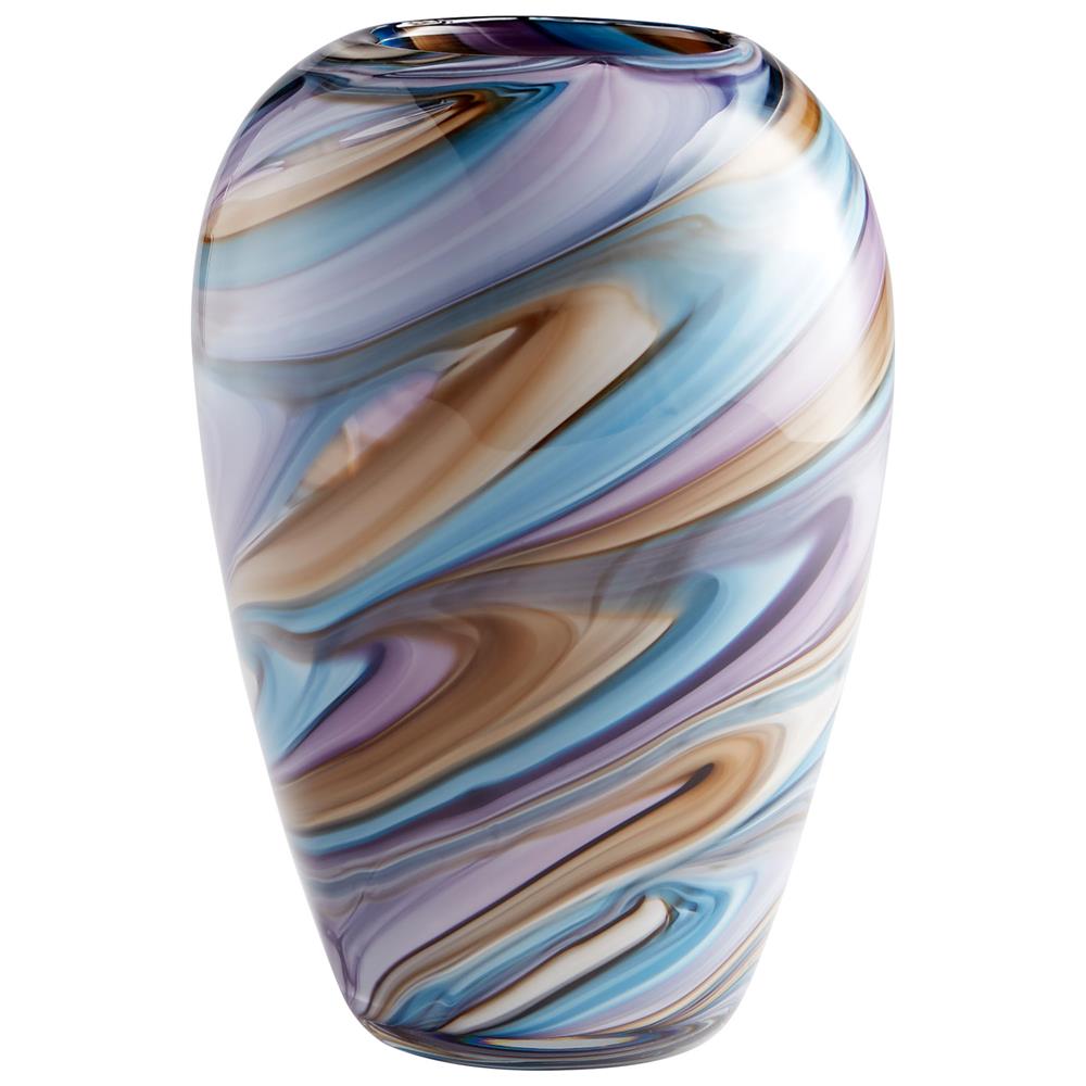Cyan Design 09523 Small Borealis Vase in Sky Blue Cafe Swirl