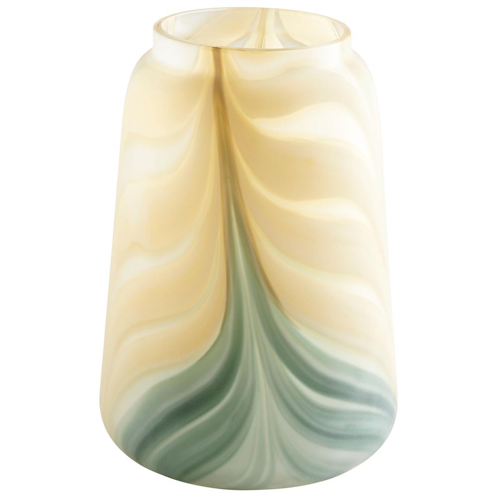 Cyan Design 09532 Medium Hearts Of Palm Vase in Yellow and Green