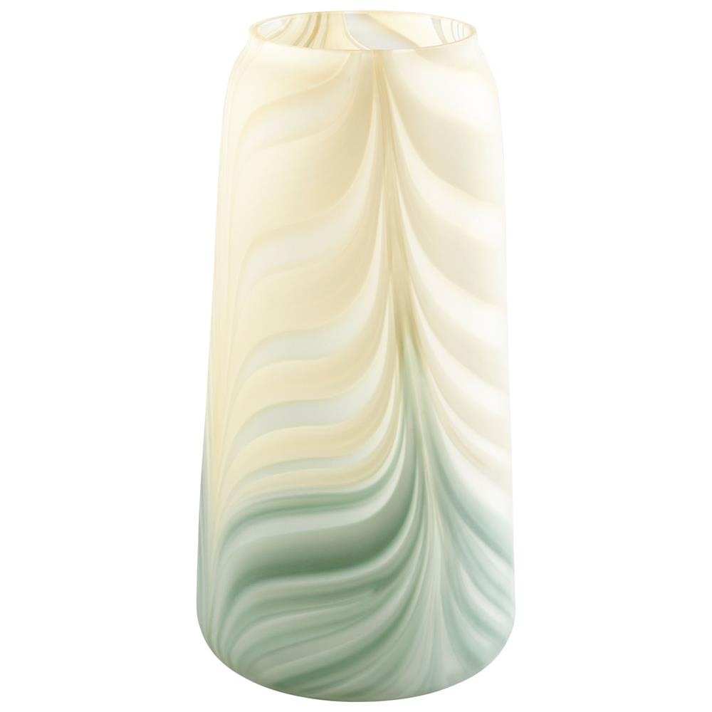 Cyan Design 09533 Large Hearts Of Palm Vase in Yellow and Green