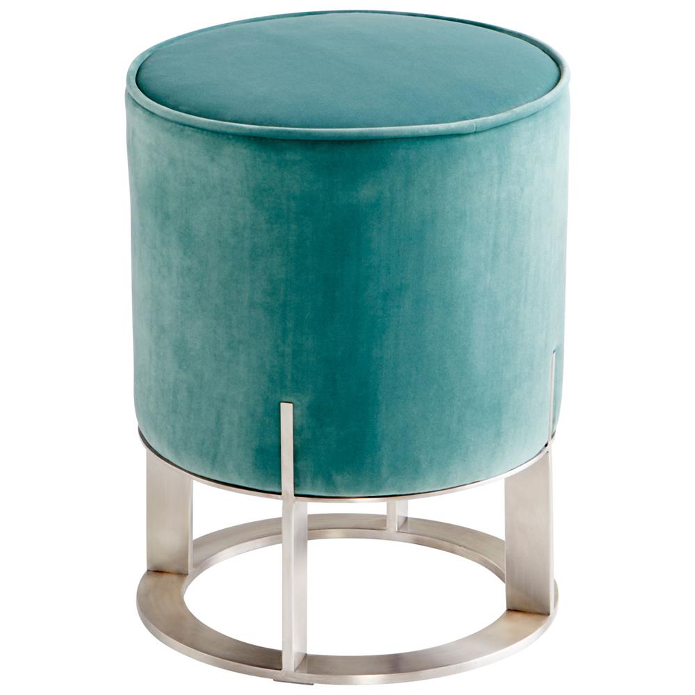 Cyan Design 09594 Opal Throne Ottoman in Brushed Stainless Steel