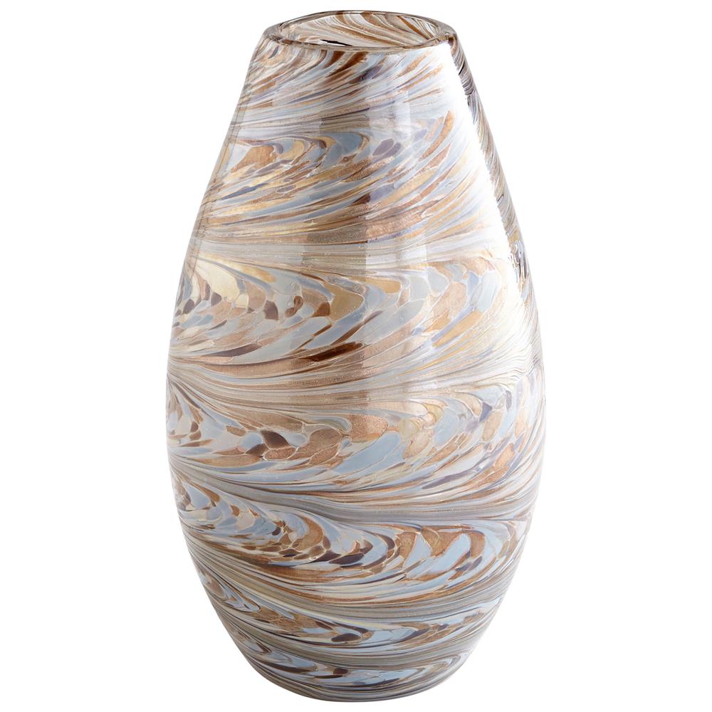 Cyan Design 09646 Small Caravelas Vase in Metallic Sand Swirl