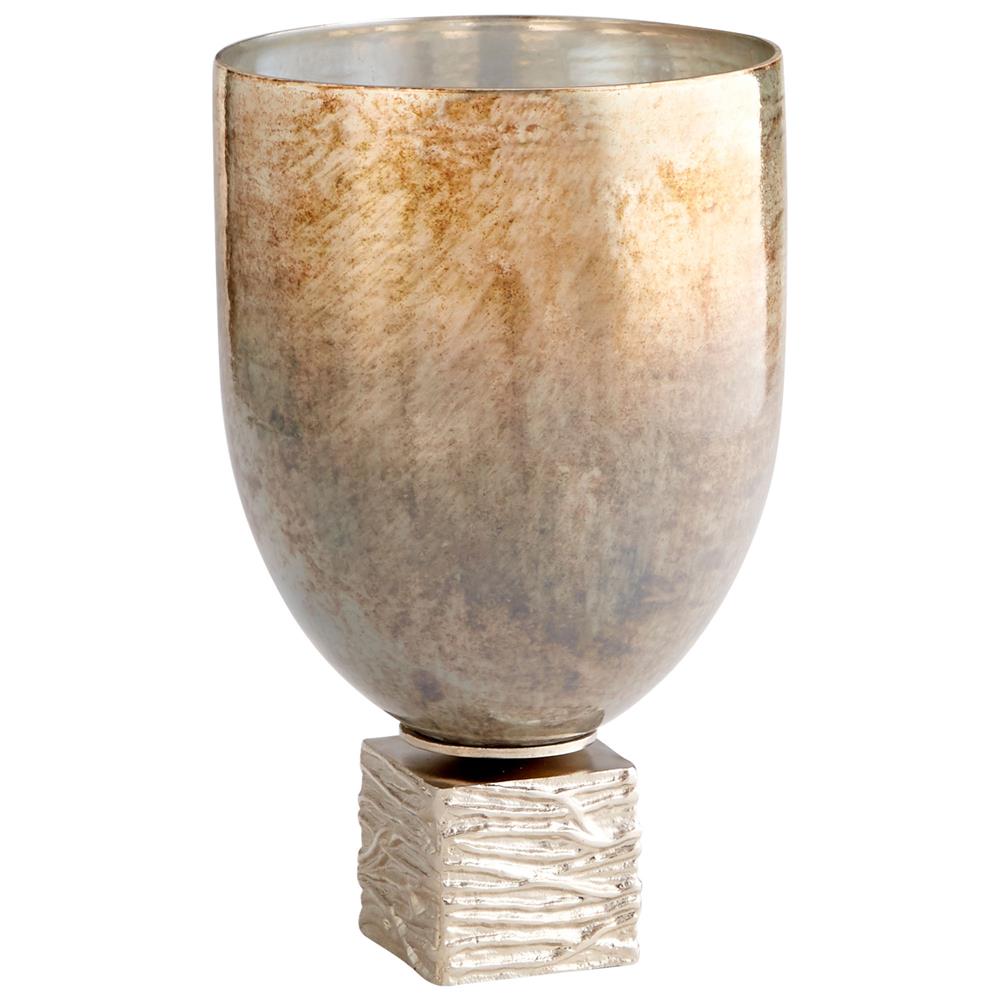 Cyan Design 09770 Small Tassilo Vase in Nickel and Ocean Glass