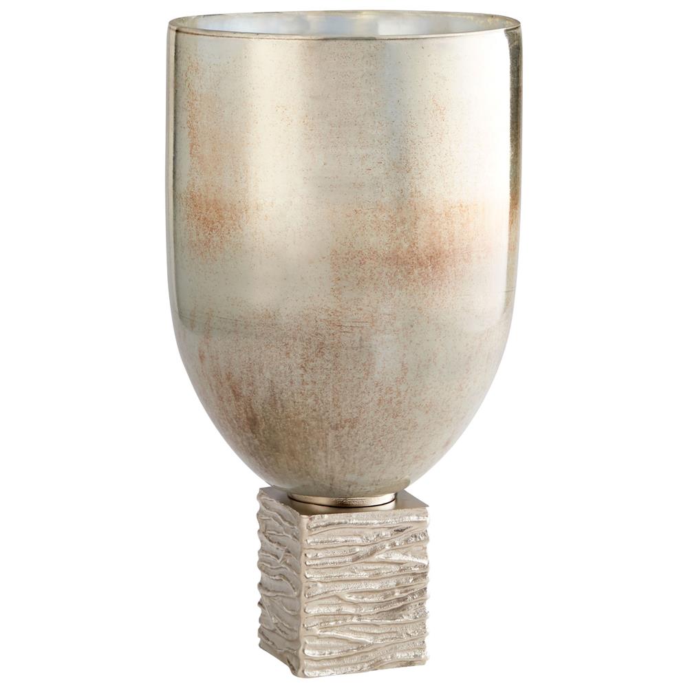 Cyan Design 09771 Large Tassilo Vase in Nickel and Ocean Glass