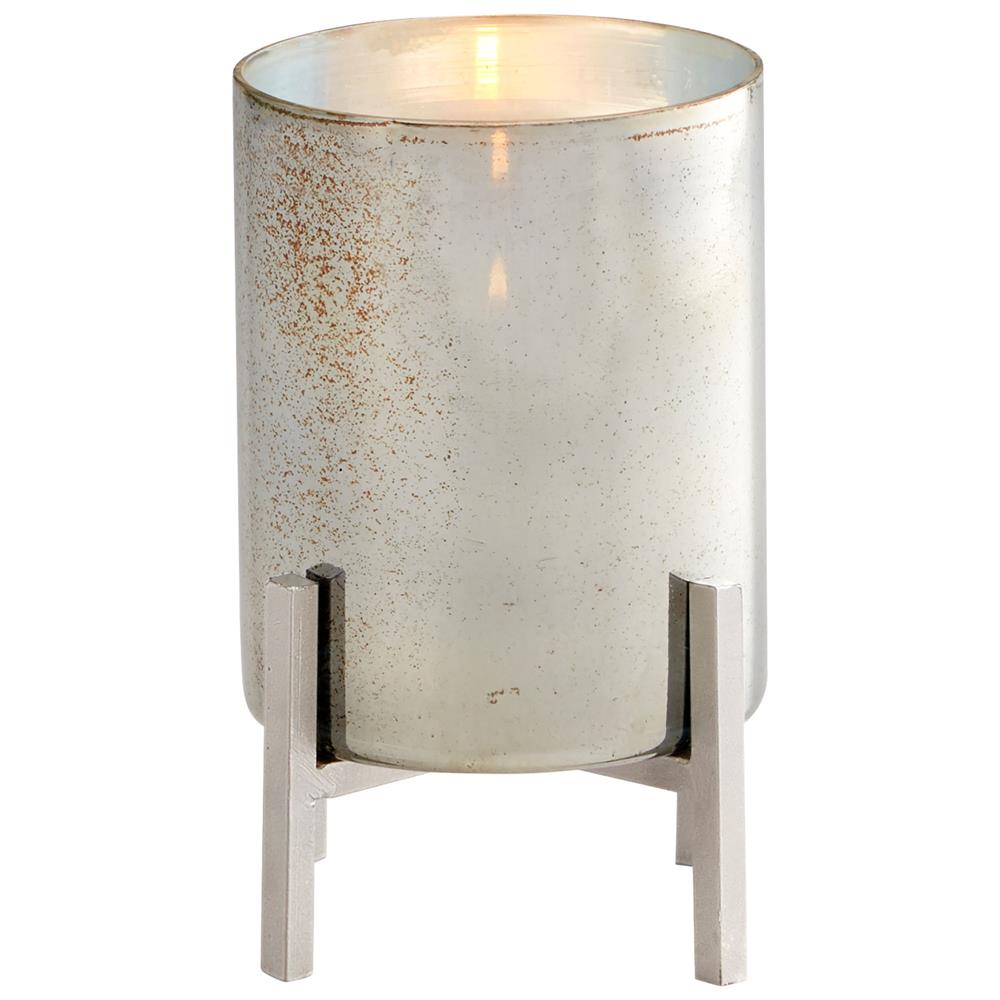 Cyan Design 09774 Small Basil Candleholder in Black and Verdi Garnet Glass