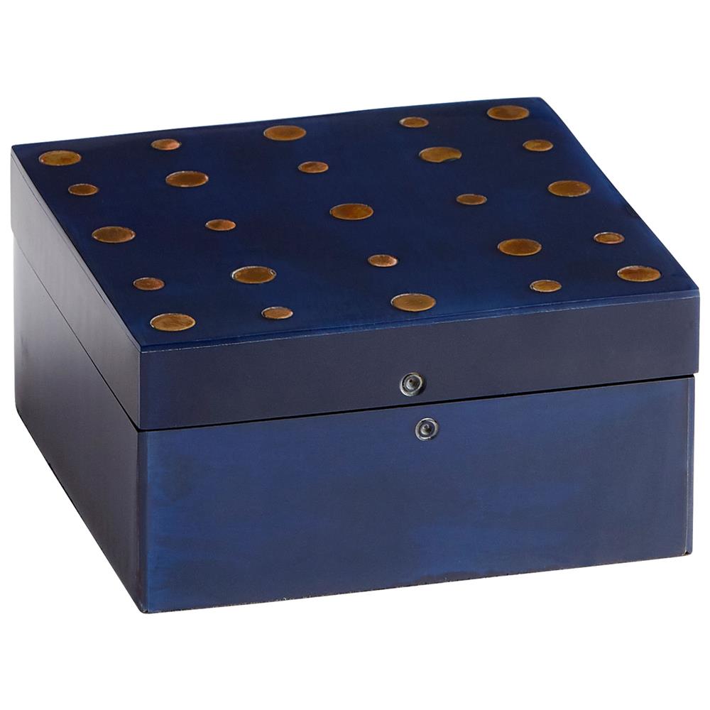 Cyan Design 09788 Small Dotty Container in Black and Brass