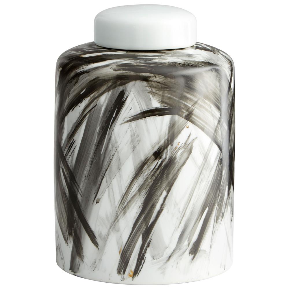 Cyan Design 09878 Small Pollock Container in Black and White