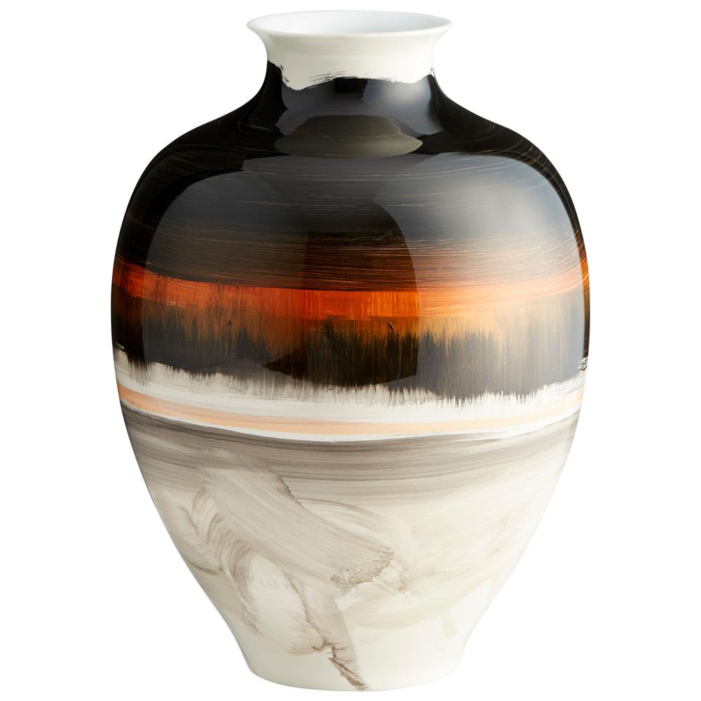 Cyan Design 09881 Indian Paint Brush Vase #2 in Black/White/Gold