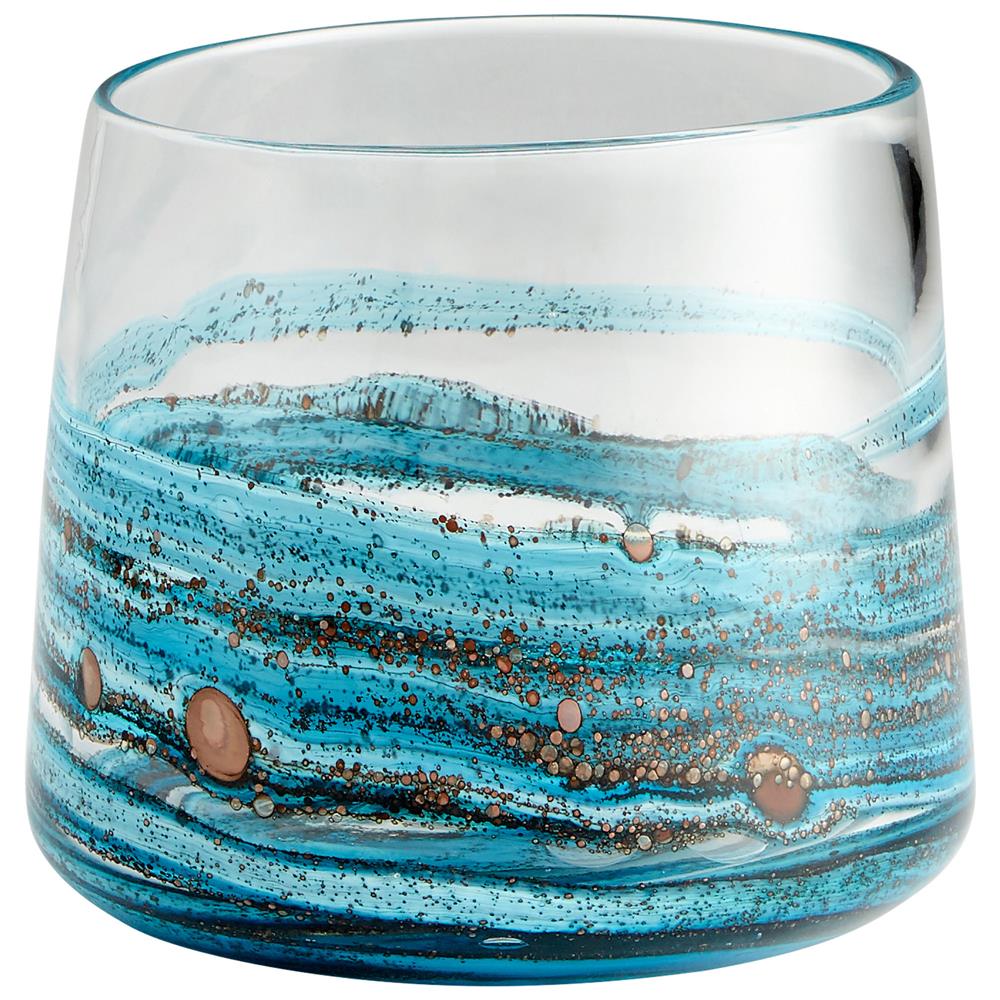 Cyan Design 09984 Rogue Vase in Blue//Gold Dust