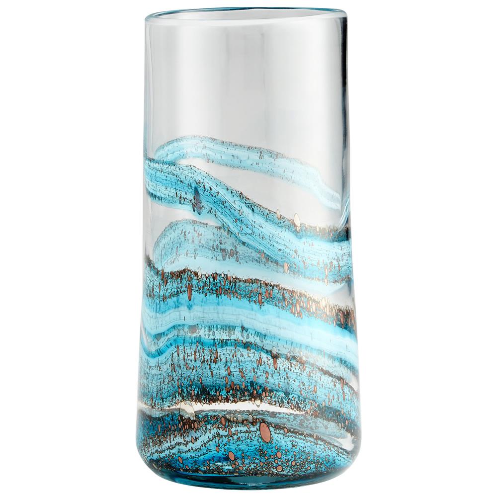 Cyan Design 09985 Large Rogue Vase in Blue//Gold Dust