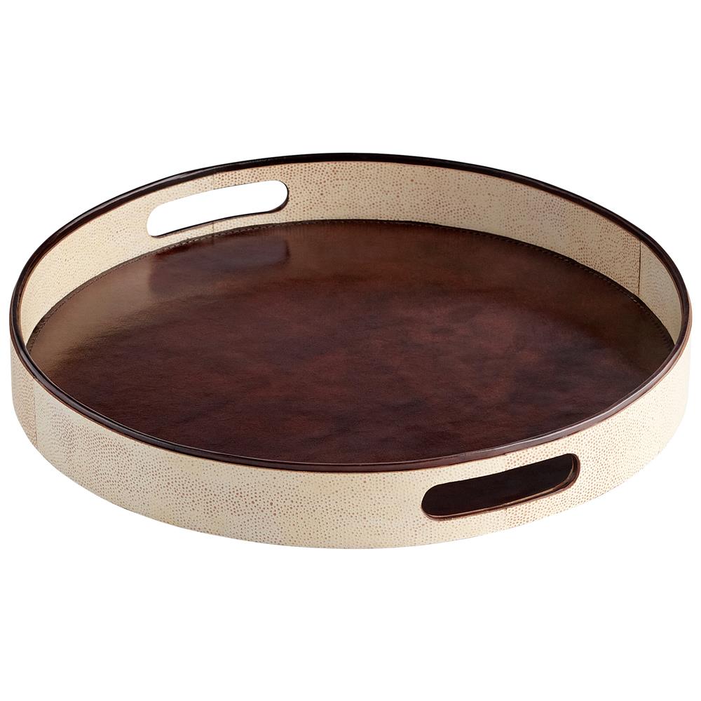 Cyan Design 10183 Beige and Brown Large Marriot Tray