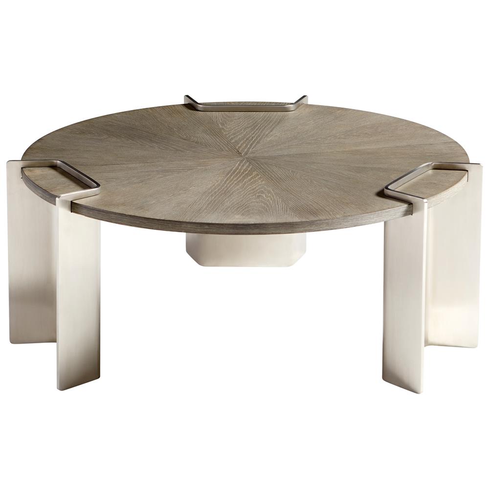 Cyan Design 10226 Weathered Oak and Stainless Steel Arca Coffee Table        