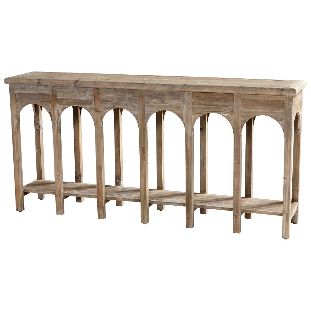 Cyan Designs 10504 Sardinia Console Table in Weathered Pine