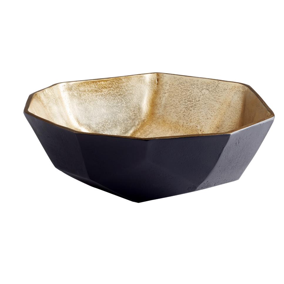 Cyan Design 10622 Radia Bowl in Matt Black and Gold