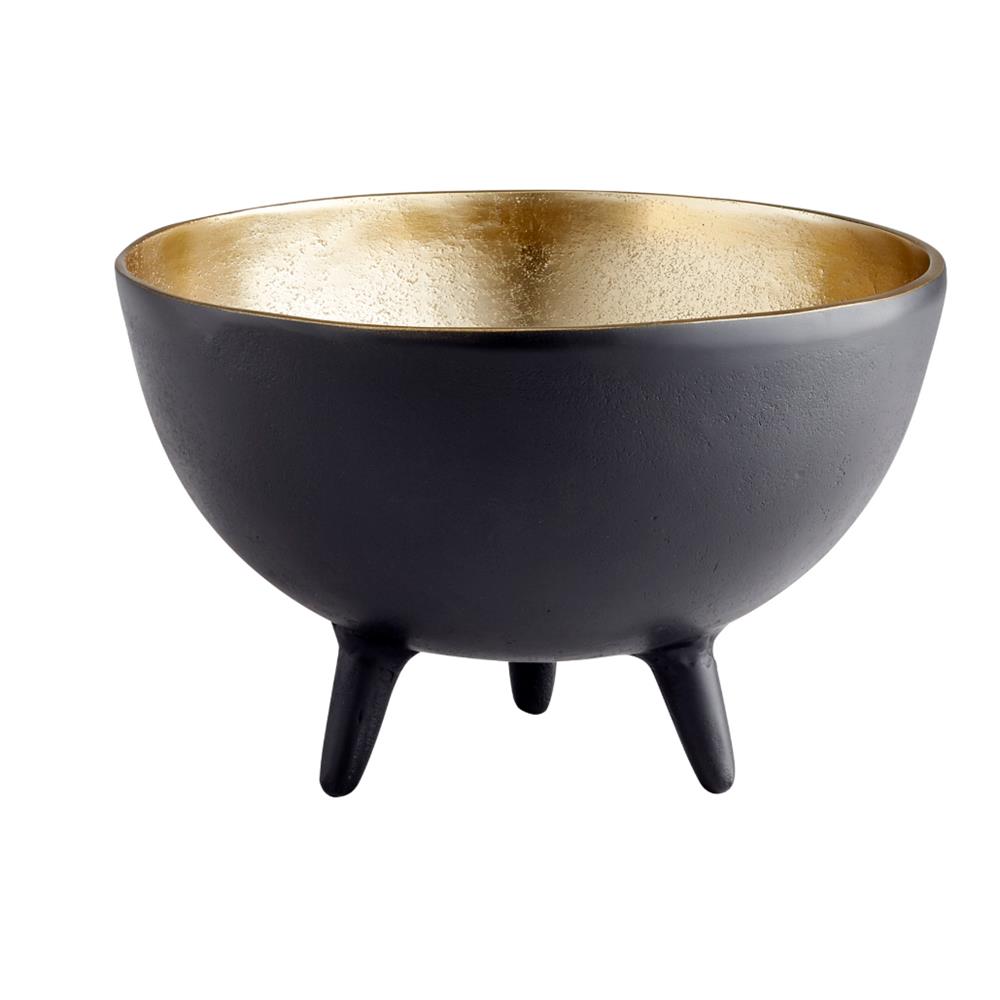 Cyan Design 10636 Inca Bowl in Matt Black and Gold