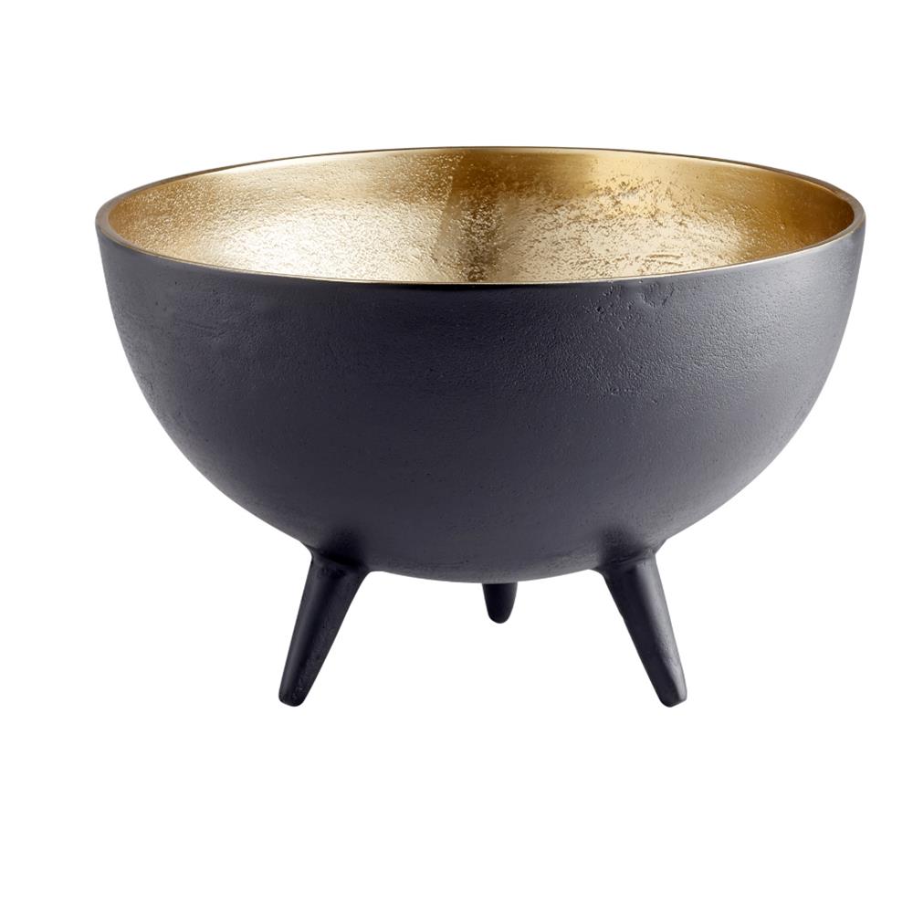 Cyan Design 10637 Inca Bowl in Matt Black and Gold