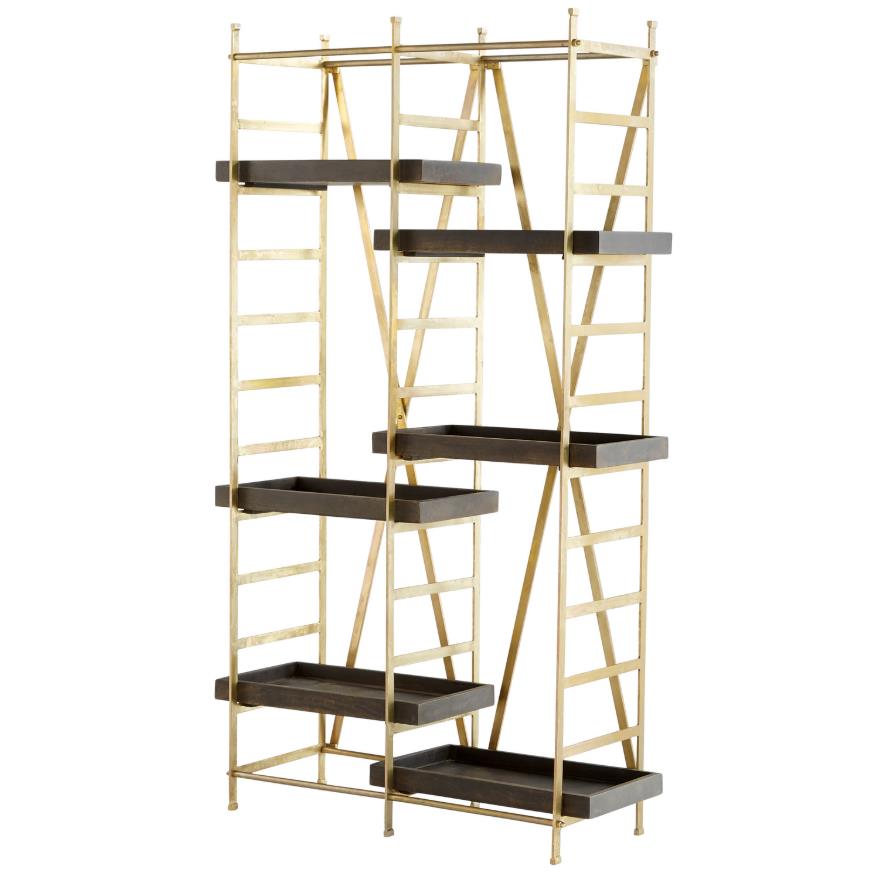 Cyan Design 10762 Corsetto Etagere in Gold and Grey