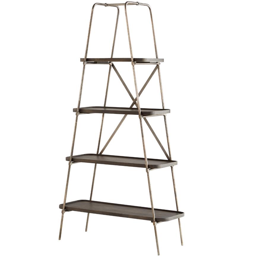 Cyan Design 10773 Fortress Etagere in Raw Iron and Grey