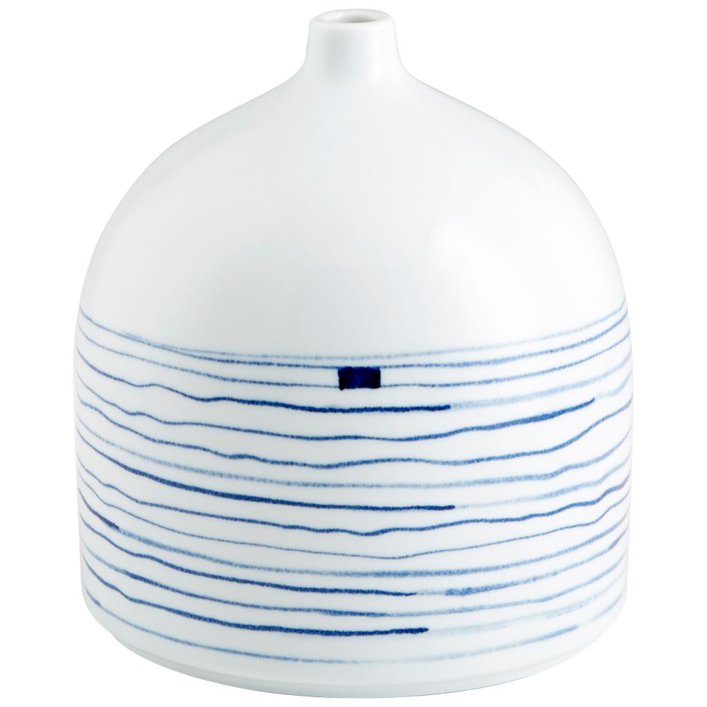 Cyan Designs 10802 Whirlpool Vase in Blue and White