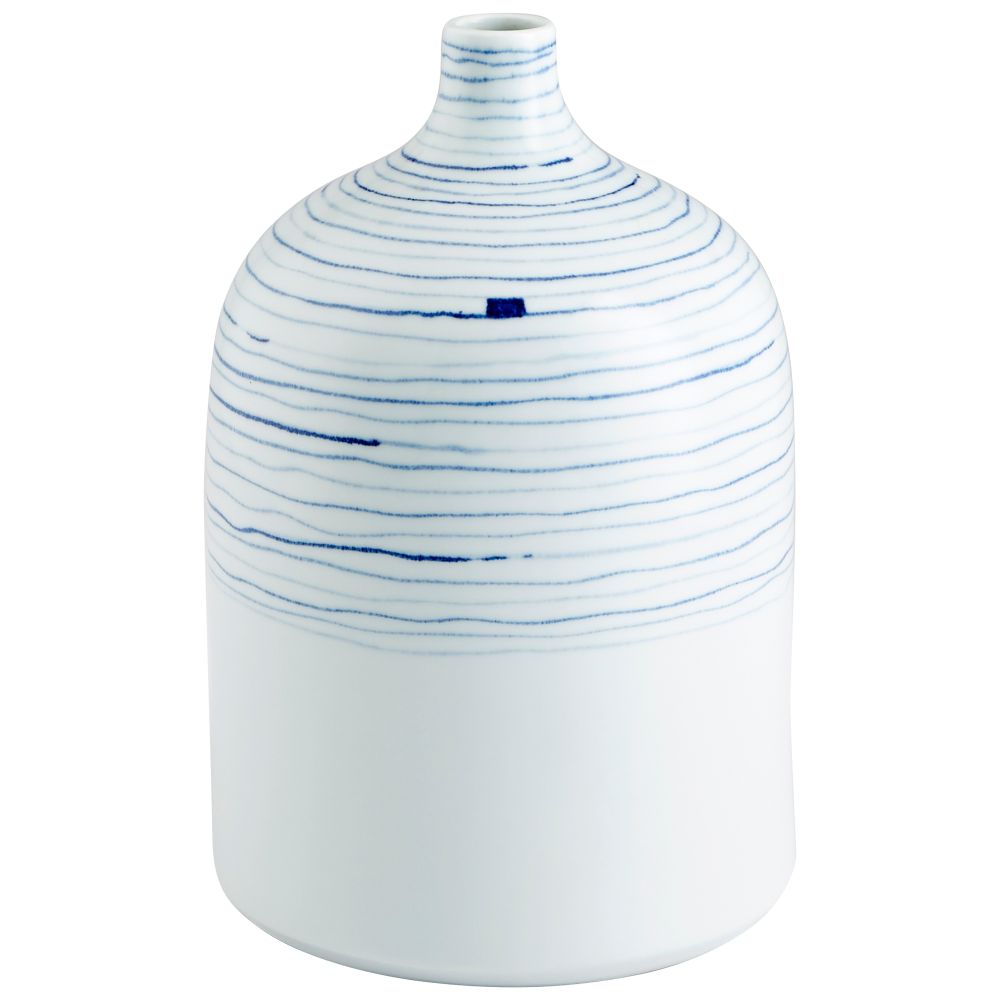 Cyan Designs 10803 Whirlpool Vase in Blue and White