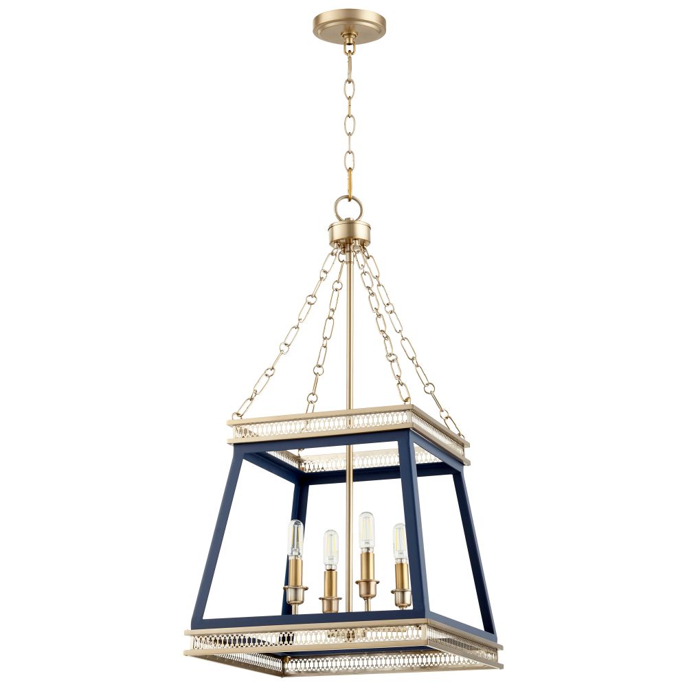 Cyan Designs 10904 Gerard Pendant in Blue and Aged Brass