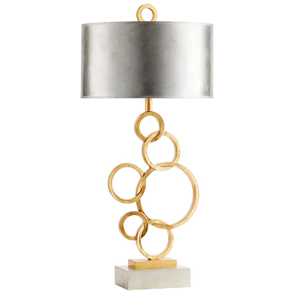 Cyan Designs 10984 Cercles Table Lamp in Silver and Gold