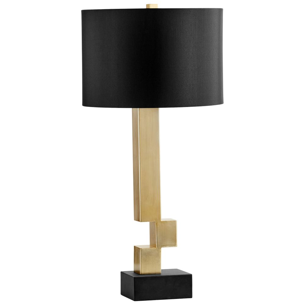 Cyan Designs 10985 Rendezvous Table Lamp in Black and Frosted