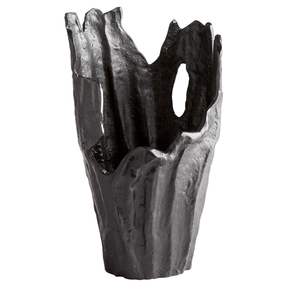 Cyan Design 11155 Pyroclastic 14" dia Vase in Noir