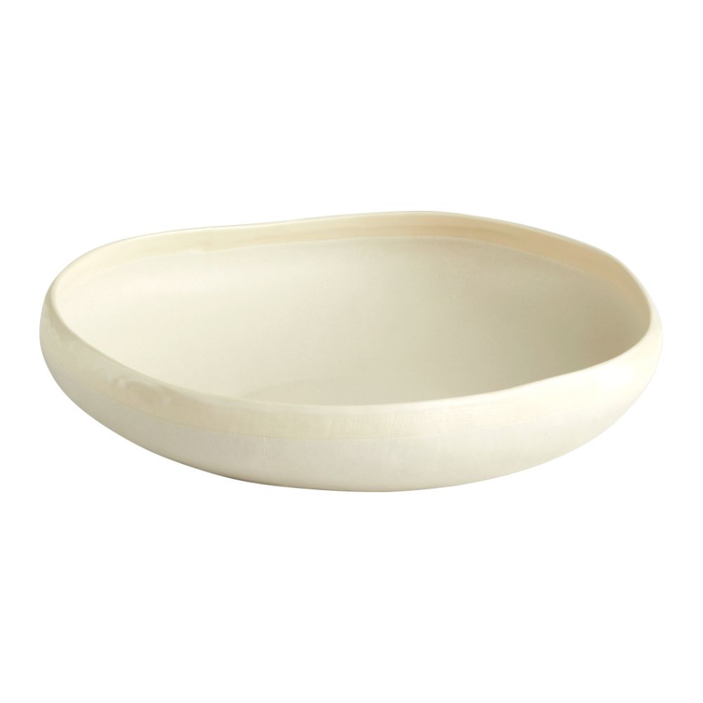 Cyan 11216 Large Elon Bowl  in White Ceramic