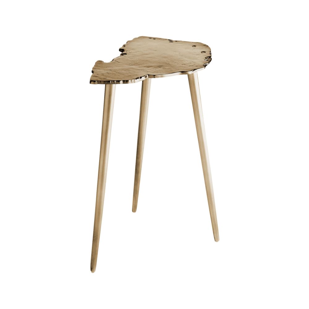 Cyan 11298 Needle Side Table in Aged Gold Aluminum