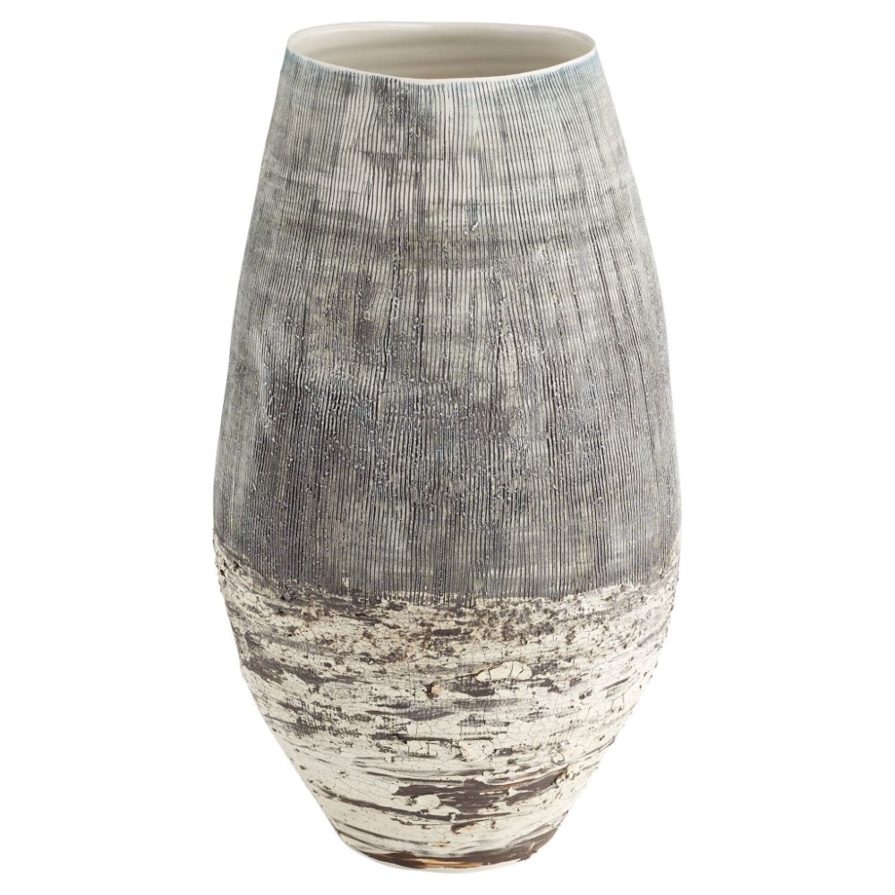 Cyan Design 11413 Large Calypso Vase in Off White and Brown