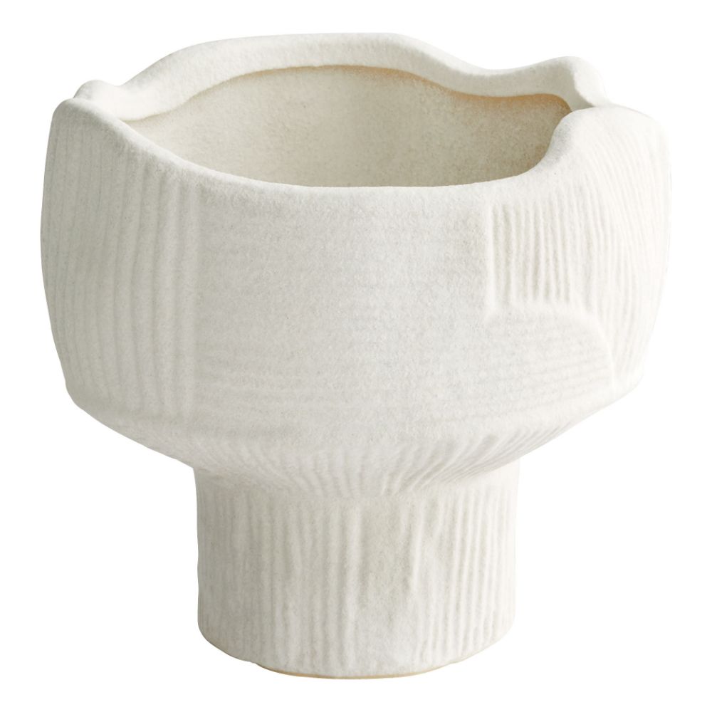 Cyan Design 11467 Astreae Pedestal Bowl |White-Small
