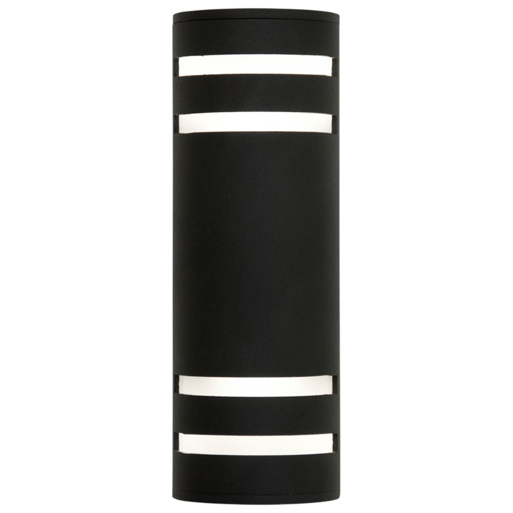 DVI Lighting DVP115057BK Summerside 10.25 Inch Cylindrical Sconce in Black